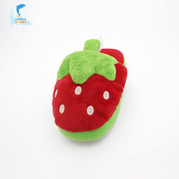 Cute cartoon strawberry plush winter slippers